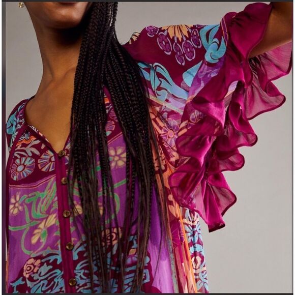 Free People - Back To Barcelona Kaftan dress size XS/TP - Picture 2 of 5